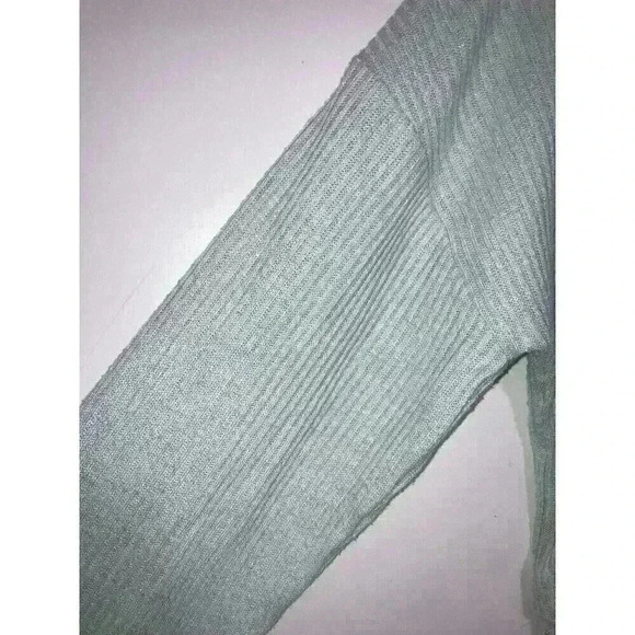 Gymshark Mint Green Ribbed Cropped Long Sleeve Relaxed Sweatshirt Only Size XS - Picture 9 of 11